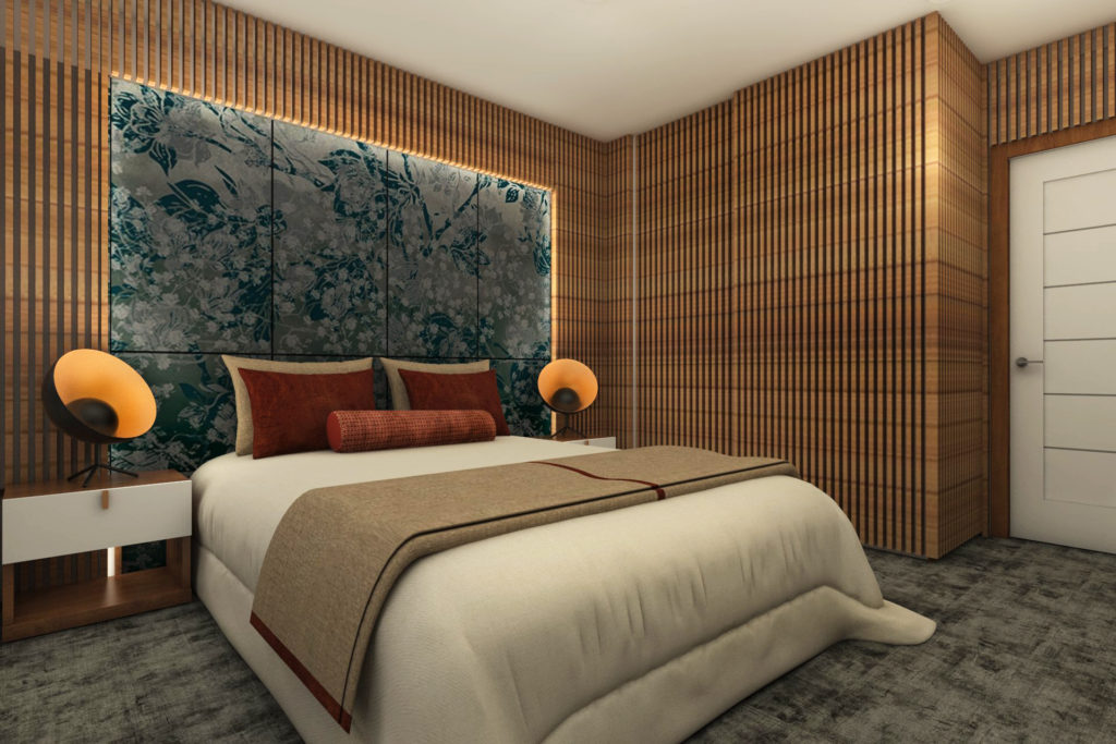 Asian bedroom design - Black Fox Interiors